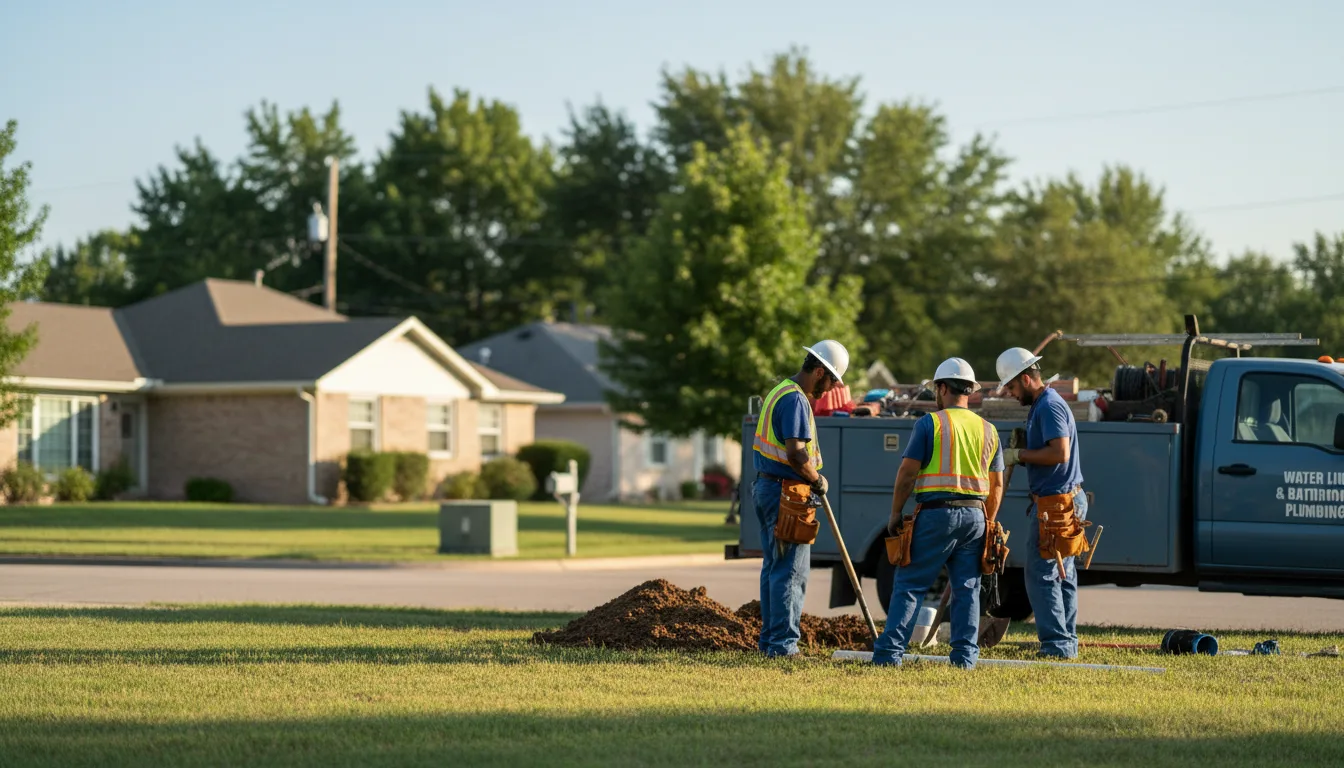 Residential water line and bathroom plumbing service in Litchfield, ME
